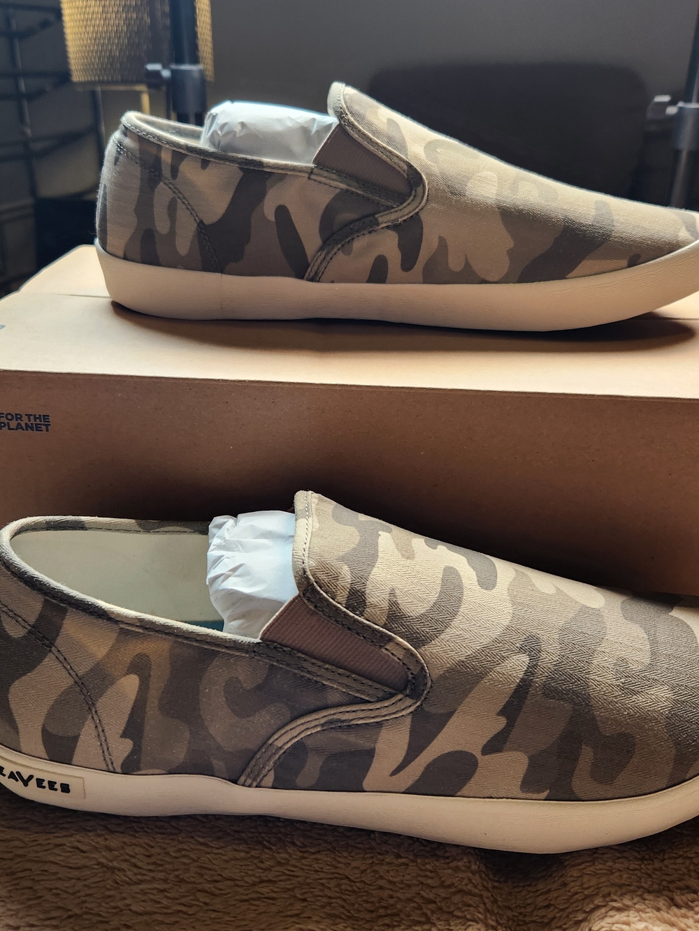 SeaVees Men's Camouflage Slip-On Sneakers - Taupe & Olive